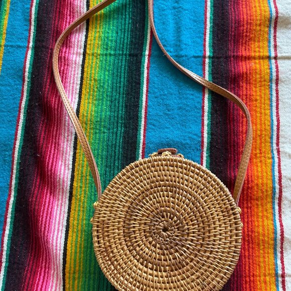 Rattan Mini Circle Bag - Picture 4 of 7